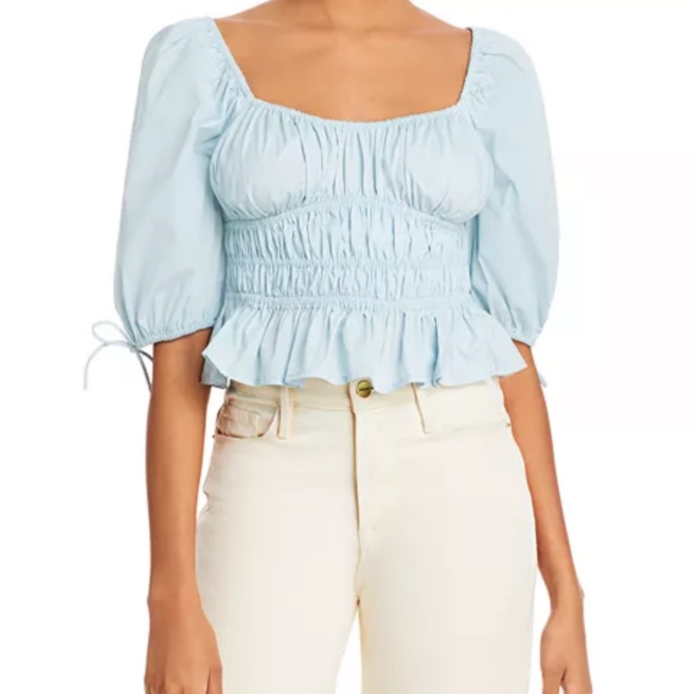 NWT Staud Faye top Winter Sky color 6